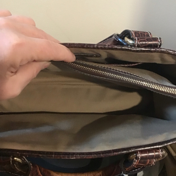 Vtg w/ COA Céline Brown Macadam Beige Dark Brown Leather - Picture 9 of 12